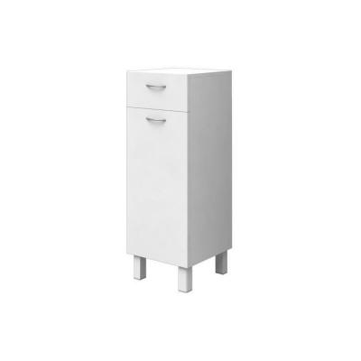 ESSENTIEL - Meuble de rangement 1 porte 1 tiroir - Blanc - L 30 cm