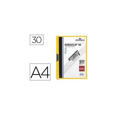 DURABLE  duraclip 30 chemise de pr&eacute;sentation &agrave; clip jaune 2200 04