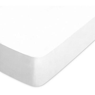 LINNEA Drap housse uni 100% coton alto Bonnet de 30 cm 120x200 cm - Blanc