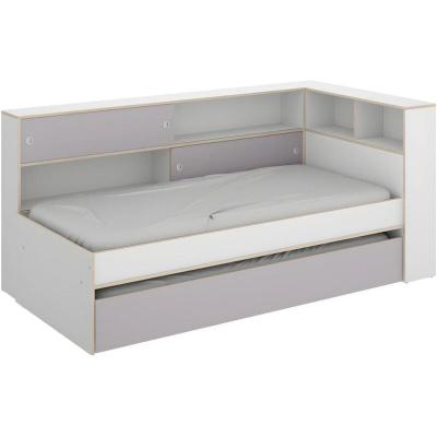 VENTE UNIQUE Lit gigogne enfant ANIKA - 2 x 90 x 190 cm - M&eacute;lamine - D&eacute;cor Blanc
