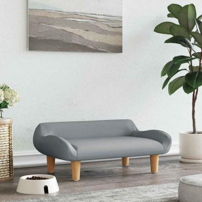 VIDAXL  Lit Pour Chien Gris Clair 70x40x24 Cm Tissu