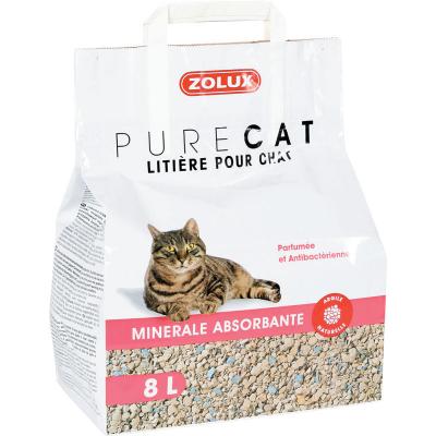 ZOLUX Liti&egrave;re Pure Cat - Min&eacute;rale Absorbante - 8L