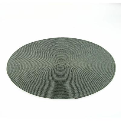 SECRET DE GOURMET Lot 6X Set de Table Tress&eacute; Rond - Diam. 38 cm - Gris
