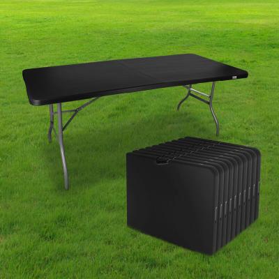 SKYLANTERN Lot de 10 Tables Pliantes 180x74 cm Noir