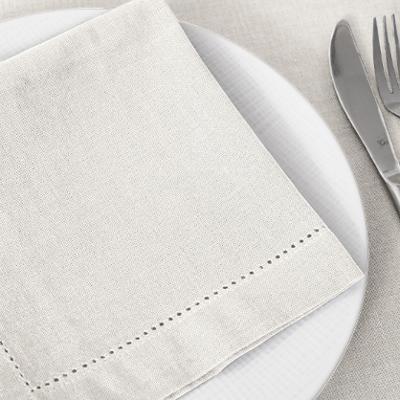 PEGANE Lot de 12 serviettes de table coloris Blanc- Dim : L.40 x l.40 cm -- 