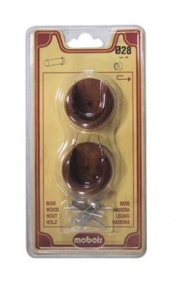 Lot de 2 naissances - d: 28 mm - merisier - Mobois