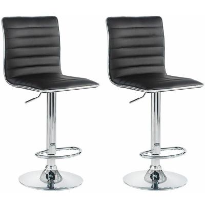Lot de 2 tabourets de bar ROCA, noir