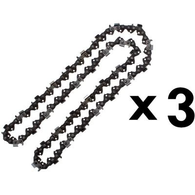 GT GARDEN  - Lot de 3 cha&icirc;nes 66 maillons pour tron&ccedil;onneuse