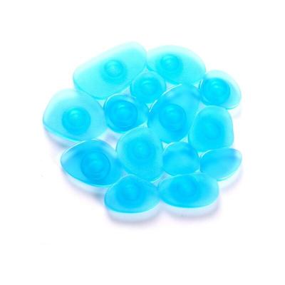 MSV Lot 4 Tapis antiderapants de douche ou baignoire PVC GALETS Bleu