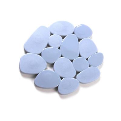 MSV Lot de 4 Tapis antiderapants douche-baignoire PVC GALS 12x13cm Gris
