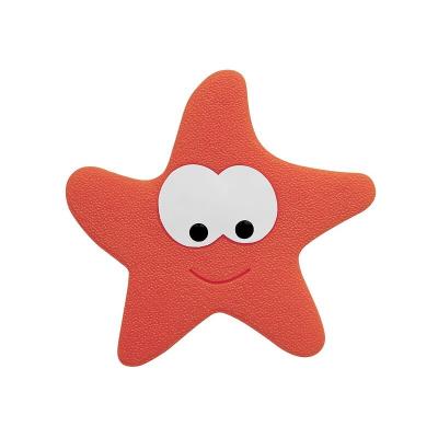 SPIRELLA  Lot de 5 Stickers figurines antid&eacute;rapantes de douche ou baignoire PVC STARFY 13x12,4cm Rouge 
