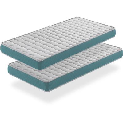 SHAULA LOT X2 Matelas en mousse respirante 70X190 EKOZEN, Epaisseur 14 CM , Ergonomique et adaptable