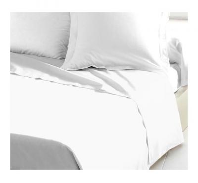 LOVELY HOME  Drap Plat 100% coton 180x290 cm blanc