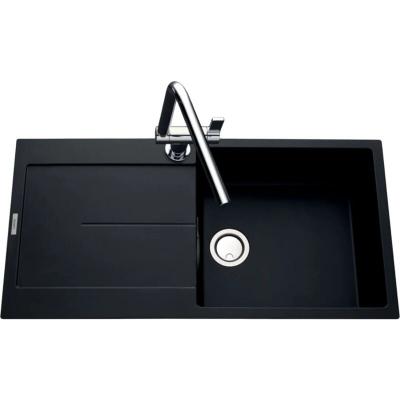 LUISINA  - vier granit noir tam tam 1 grand bac 1 &eacute;gouttoir - noir