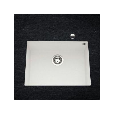 LUISINA Vier sous plan granit blanc  quadrille 1 bac 540x440 - blanc