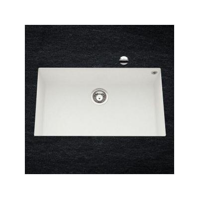 LUISINA Vier sous plan granit blanc  quadrille 1 bac 760x440 - blanc