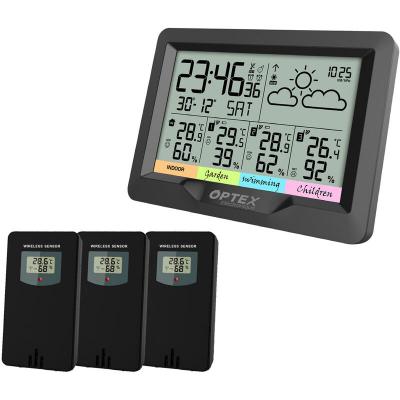 M E Station M&eacute;t&eacute;o MULTI SONDE - Optex 990045 &ndash; Contr&ocirc;l&eacute;e avec 3 sondes Sans Fil, Radio-Pilot&eacute;e