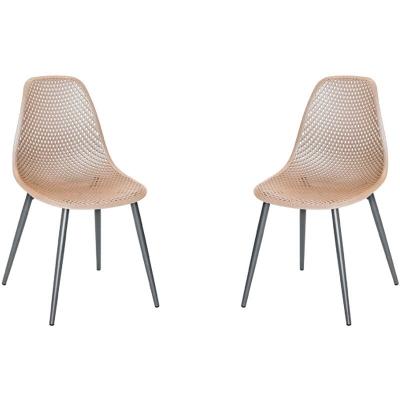  Chaise de jardin en aluminium et r&eacute;sine coloris taupe Malte - Jardiline