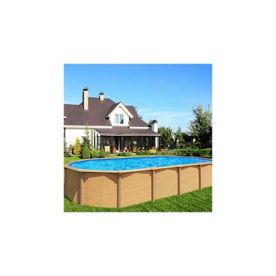 TRIGANO Piscine acier Osmose , L.7.6 x l.3.95 x H.1.32 m
