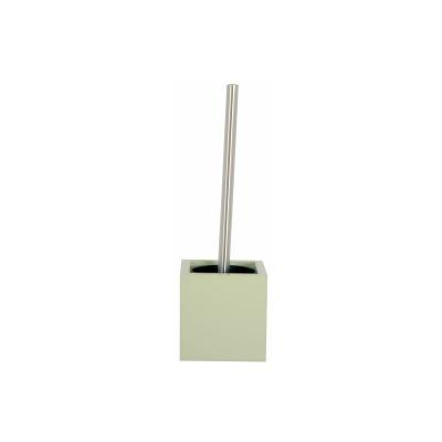MSV  140539 Nettoyeur WC MDF/INOX Vert Amande 11 x 11 x 37 cm
