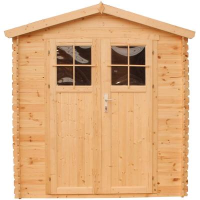 TIMBELA - ABRI de jardin en bois  M343F- maison de jardin en Pin / &eacute;pic&eacute;a- 206x216 cm/3,53 m&sup2;