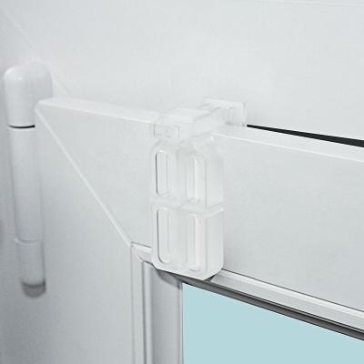 Lot de 2 de fixations sans percer &agrave; serrer en pvc pour store sur fen&ecirc;tre avec joint - Transparent