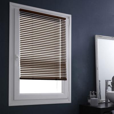 MADECOSTORE Store v&eacute;nitien Aluminium 25mm sans percer - Chocolat - L42 x H150cm