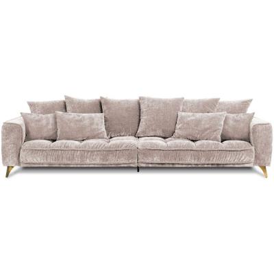 MAISON AUBERTIN Canap&eacute; Velours droit Beige Altamo - 4 Places - Beige