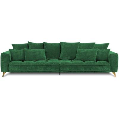  Maison Aubertin Canap&eacute; Velours Droit Vert Altamo - 4 Places
