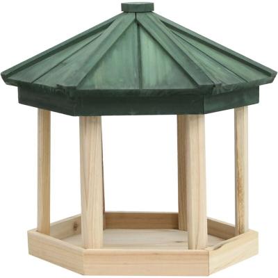 VIDAXL Vogelvoeder achthoekig 33x30 cm massief vurenhout314816