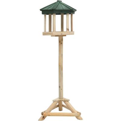 VIDAXL Mangeoire &agrave; oiseaux sur pied Bois de sapin 33x106 cm
