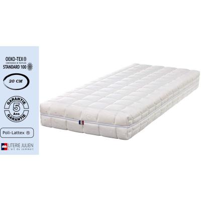  Matelas 80x190 x 20 cm Ferme - D&eacute;houssable Housse Lavable - Noyau Poli Lattex HR Derni&egrave;re G&eacute;n&eacute;ration - antibact&eacute;rien - anti-acariens 