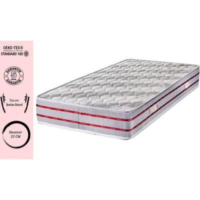  Matelas Bambou 180x200 x 23 cm + Al&egrave;se + Oreiller Visco - Ferme - Noyau Poli Lattex HR Derni&egrave;re G&eacute;n&eacute;ration - Tr&egrave;s Respirant 