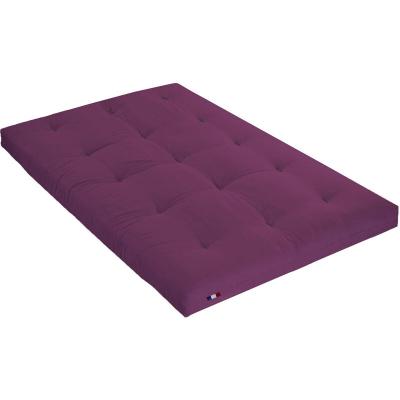 TERRE DE NUIT  Matelas futon aubergine coeur en latex 160x200