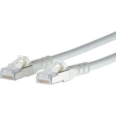 METZ CONNECT BTR NETCOM C&acirc;ble de raccordement S/FTP blanc 0,5 m Cat.6A 1308450588-E