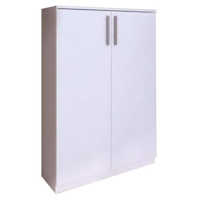 Vente-unique Meuble &agrave; chaussures MATHIAS - 2 portes - Blanc