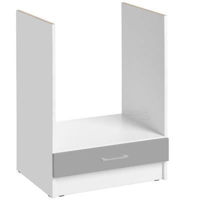 CUISINEANDCIE  - Meuble pour four encastrable Eco Gris Brillant l 60 cm