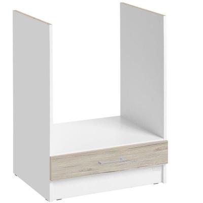 CUISINEANDCIE  - meuble pour four encastrable eco noyer blanchi l 60 cm