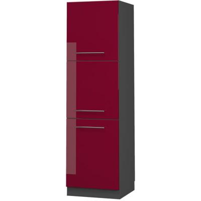 VICCO  meuble pour four, rouge bordeaux haute brillance, 60cm 