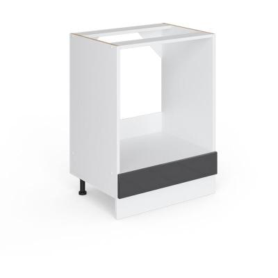 VICCO Meuble pour four R-Line, Anthracite Haute brillance, 60 cm , pt Ch&ecirc;ne 