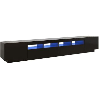VIDAXL  meuble tv avec lumi&egrave;res led noir 260x35x40 cm