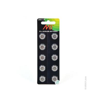 MICROBATT Pile bouton alcaline blister LR1130/LR54 MB - 0% Hg 1.5V 75mAh -