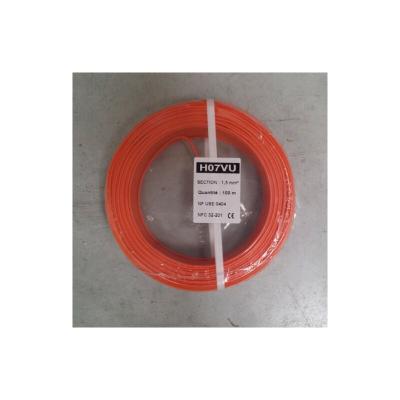 ELECTRALINE C&acirc;ble &eacute;lectrique  HO7 V-U 1x1.5mm&sup2; Orange 100m