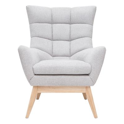 MILIBOO  - Fauteuil scandinave gris clair et bois BRODY
