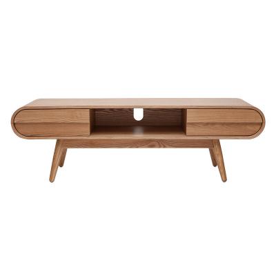 MILIBOO  Meuble TV scandinave en bois clair 2 tiroirs L150 cm BALTIK