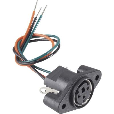 BKL ELECTRONIC Mini DIN embase femelle, verticale 0204027 Nombre de p&ocirc;les (num): 6 noir