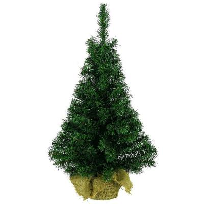 EVERLANDS Kaemingk Mini Sapin de No&euml;l avec Base en Toile de Jute - 45 cm