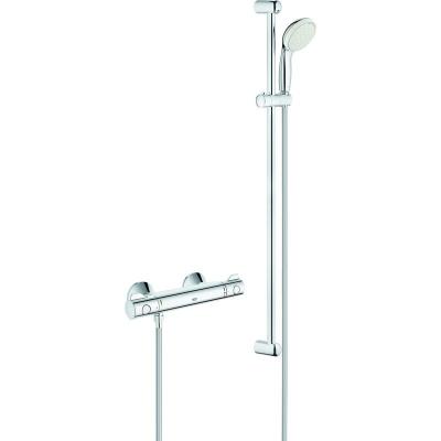 GROHE Grohtherm 800 Mitigeur thermostatique douche 1/2 avec ensemble de douche, chrom&eacute; (34566001)
