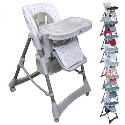 MONSIEUR BEBE Chaise haute b&eacute;b&eacute; pliable r&eacute;glable hauteur dossier tablette - Ptit Stars marron