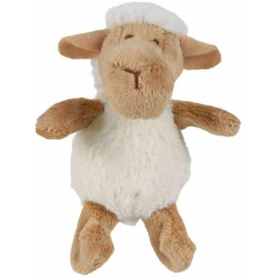 TRIXIE Mouton en peluche avec herbe &agrave; chat 10 cm 